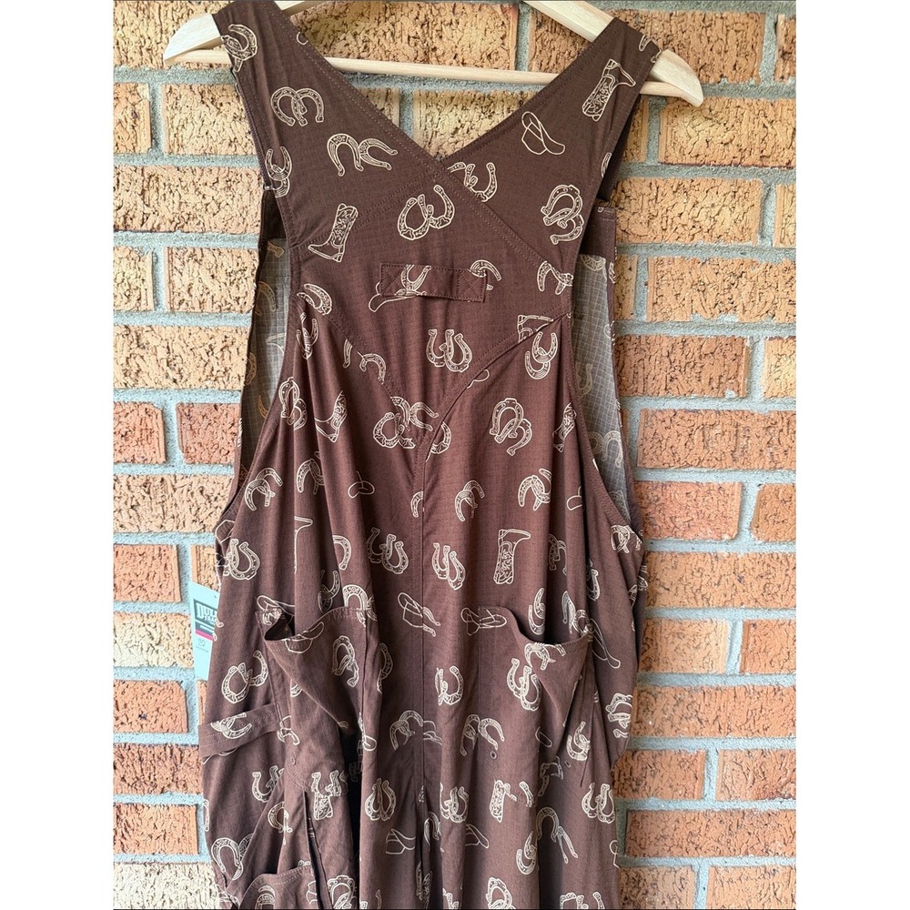 Duluth NWT Heirloom Gardening Bib Overalls XL x 31 Dark Roast Western Charm - Picture 6 of 7